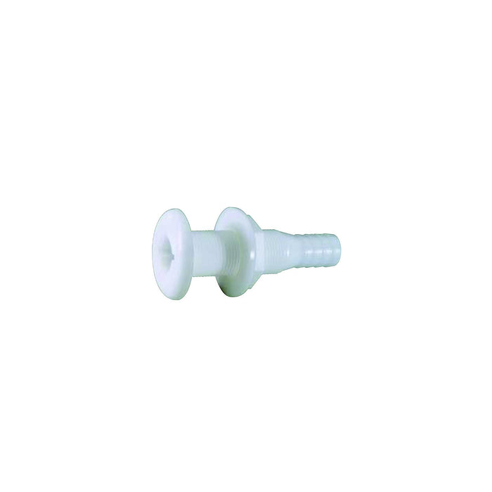 Attwood 3873-3 Thru Hull Connector For Hose, White 3/4"