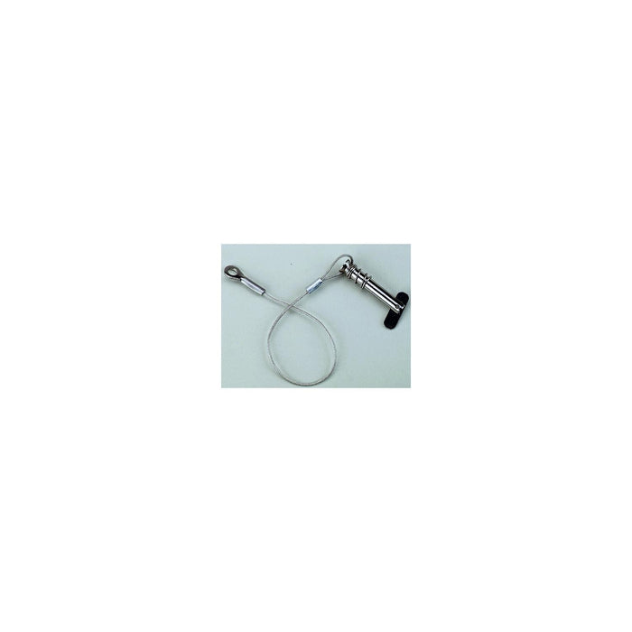 Attwood 66202-3 Tethered 1/4" Spring-Loaded Clevis Pin, Stainless Steel