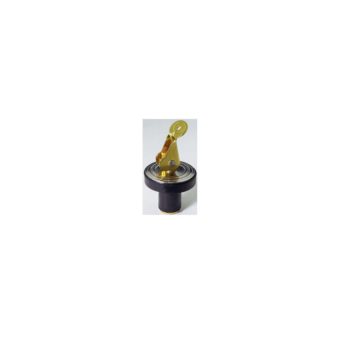 Attwood 7534A3 Livewell/Bailer Drain Plug, Brass Snap-Handle