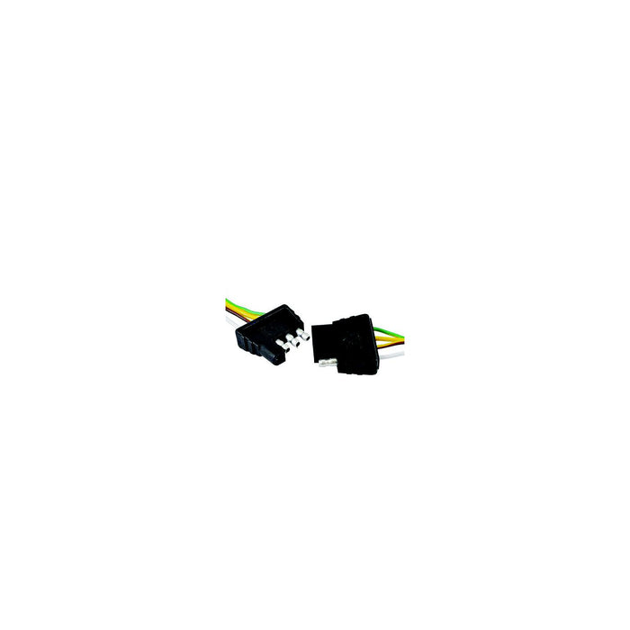 Attwood 7663-5 Wiring Harness/Connector 4-Way Flat, 18" Plug and 48" Socket