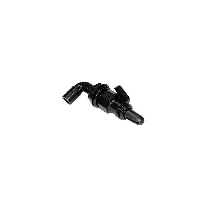 TH Marine AHV-90-DP T-H Marine Aerator Spray Head 90° Screw On Valve w/Shut Off, 3/4", Black