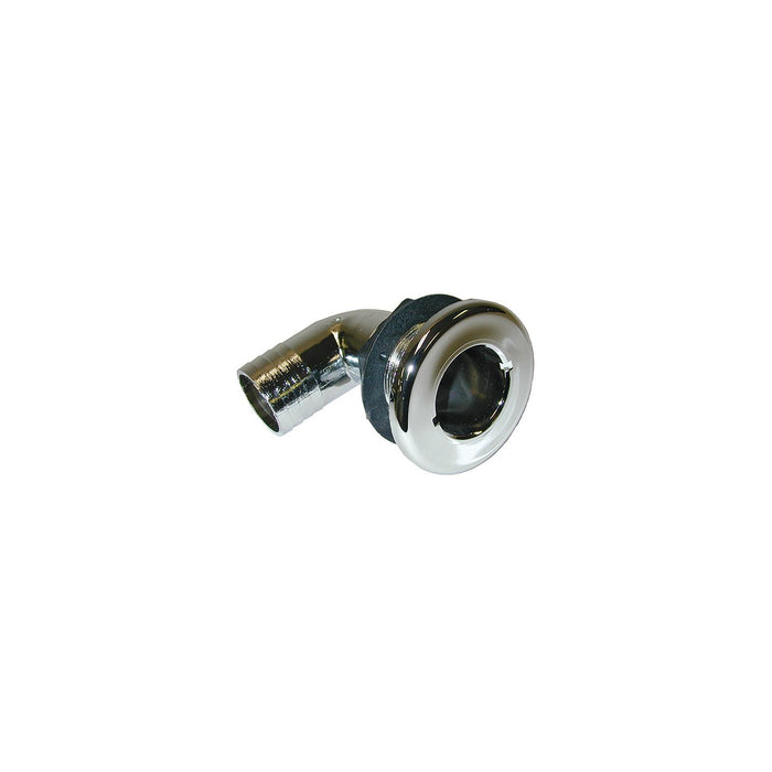 TH Marine TH-1590CP-DP T-H Marine Brite Plate Chrome Plated 90 Degree Thru Hull, for Hose