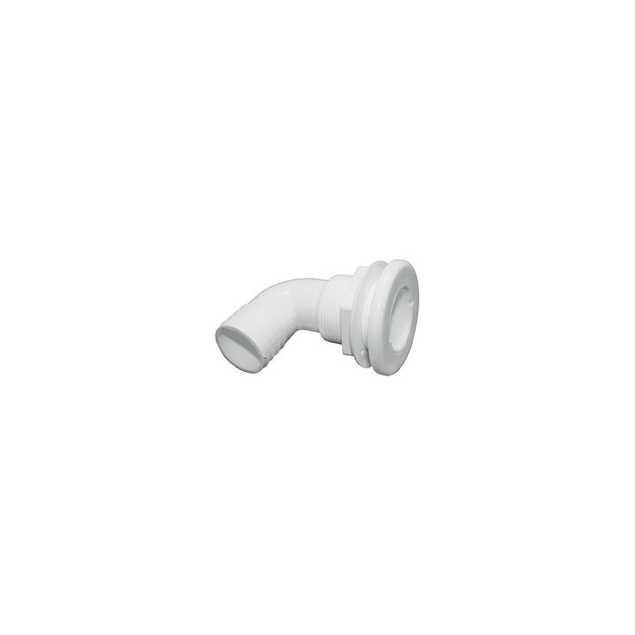 TH Marine TH-1592-DP Thru Hull 1-1/2" 90D Hose White