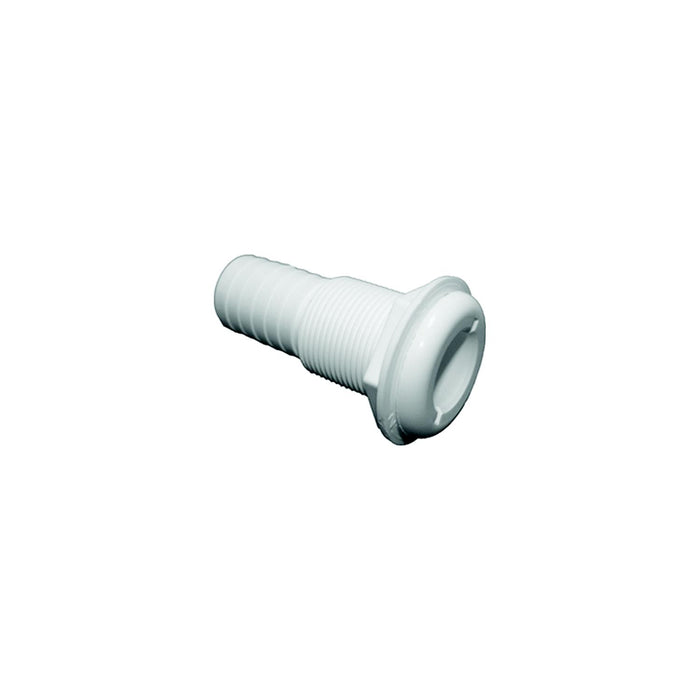 TH Marine TH-752XL-DP T-H Marine Straight Extra Long Thru-Hull Fitting for Hose, White