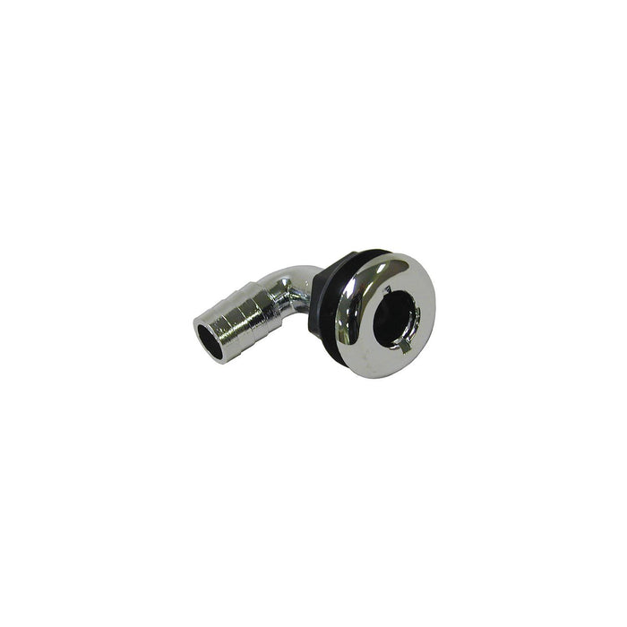 TH Marine TH-1590CP-DP T-H Marine Brite Plate Chrome Plated 90 Degree Thru Hull, for Hose
