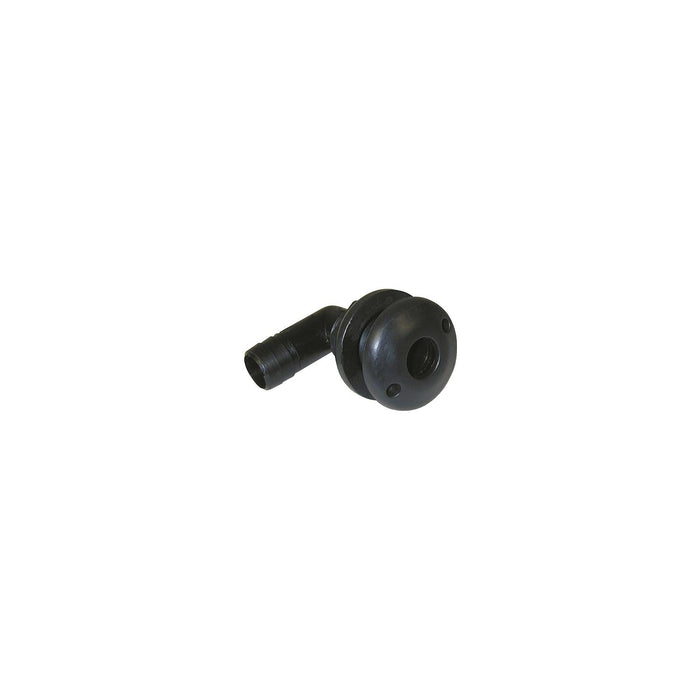 TH Marine TH-7590S-DP T-H Marine 90 Degree Specialty Thru-Hull Fitting w/, Spanner Head 3/4", Black