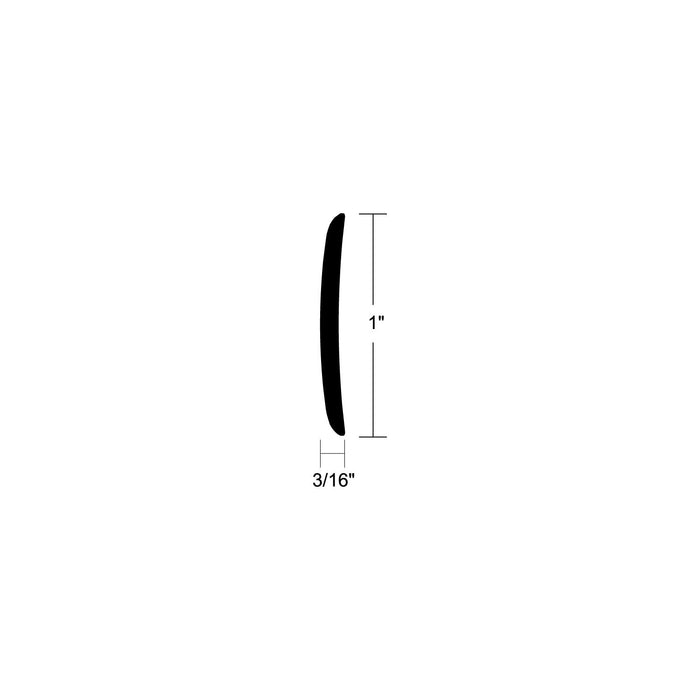 Taco Metals A51-0106TAL12D Taco Alum Rub Rail 1" x12' Cb