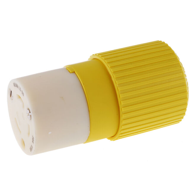 Hubbell HBL305CRC Yellow 30A 125V Connector Body