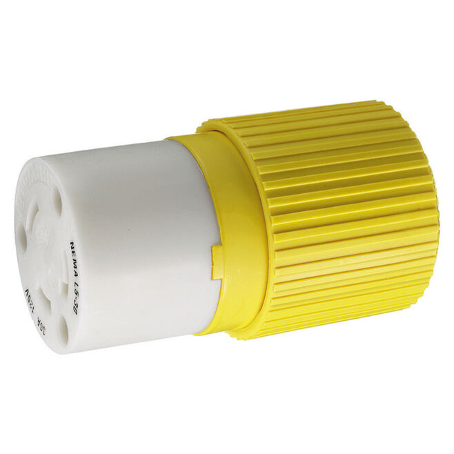 Hubbell HBL305CRC Yellow 30A 125V Connector Body