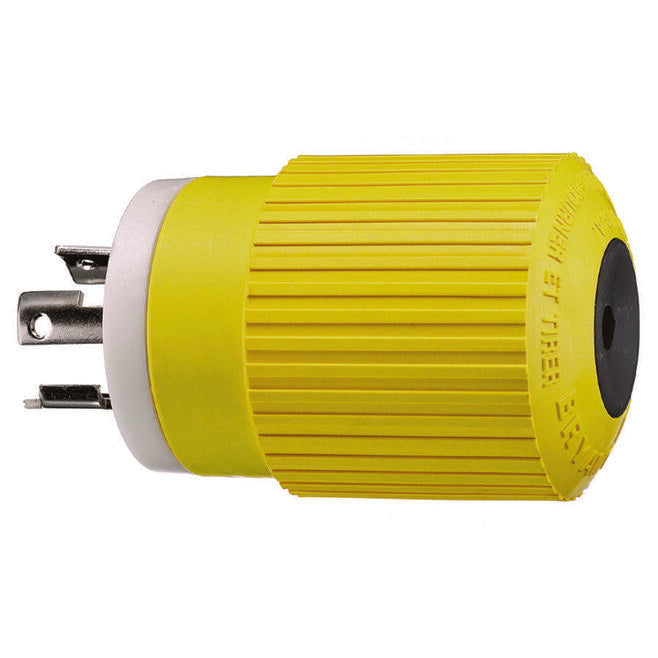 Hubbell HBL305CRP Yellow 30A 125V Locking Plug