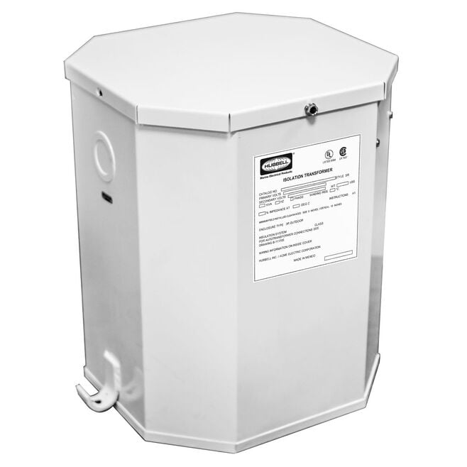 Hubbell Marine Isolation Transformer, White Powder Coat, 15 kVA, 60 Hz