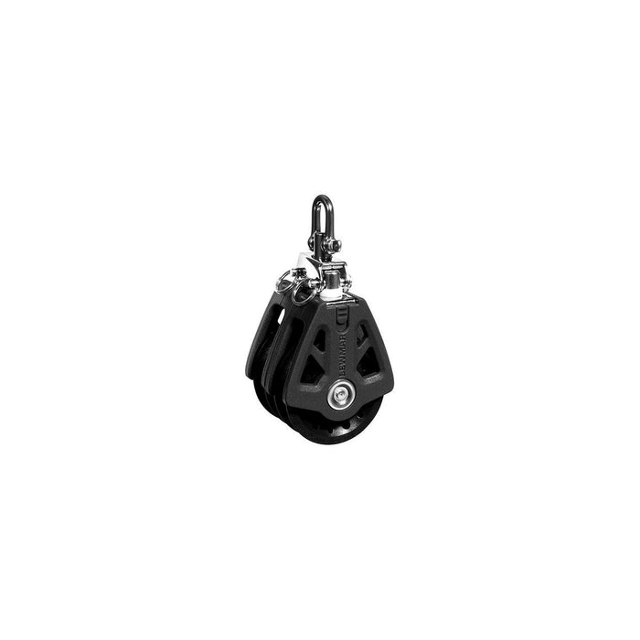 Lewmar 29925002BK 50MM Synchro Block, Synchro Block, Double Black, 1/4" 3/8" Line