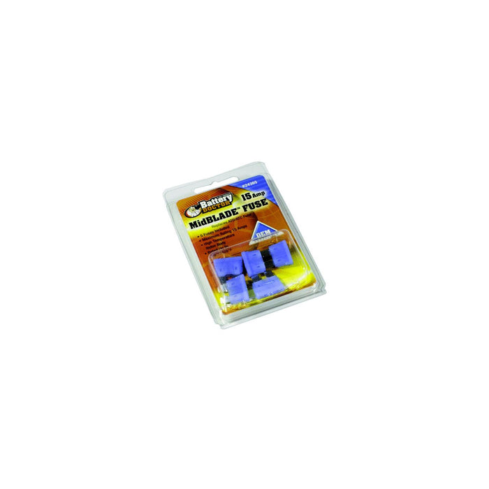 Wirthco 24365 Battery Doctor Midblade ATO/ATC Fuses, 15A, 5/Pk