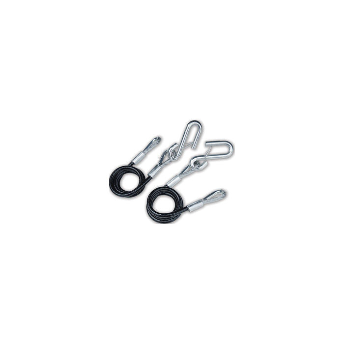 Tie Down Engineering 59537 36" Black Vinyl Jacketed Hitch Cables w/ "S" Hooks, Sold as Pair