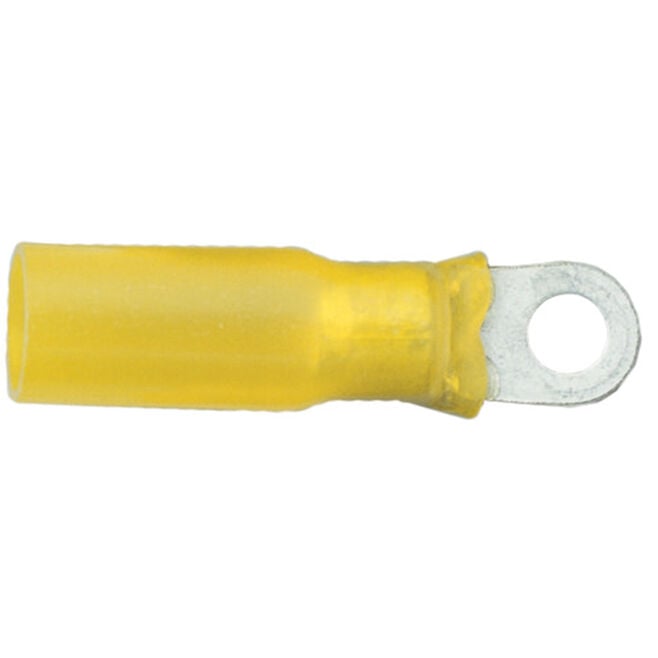 Ancor 312203 Marine Grade Heat Shrink Ring Terminals, #8 Fastener, 12-10 Wire, Yellow, 3/Pk