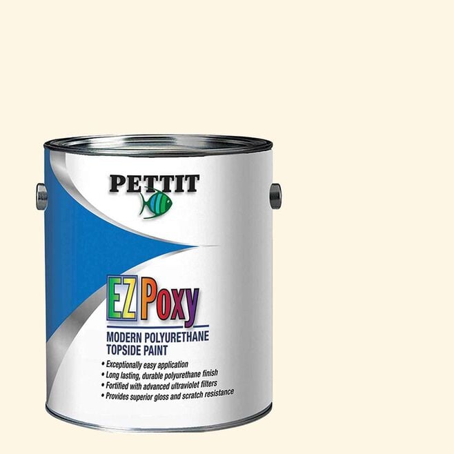Pettit 1310806 EZ-Poxy Polyurethane Topside Finish, Hatteras Off White-Gallon