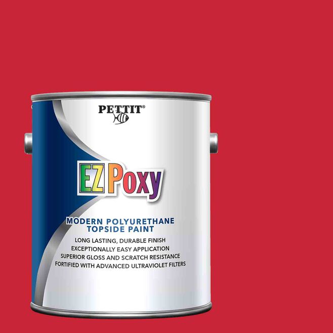 Pettit 1362408 EZ-Poxy Polyurethane Topside Finish, Bright Red-Qt.