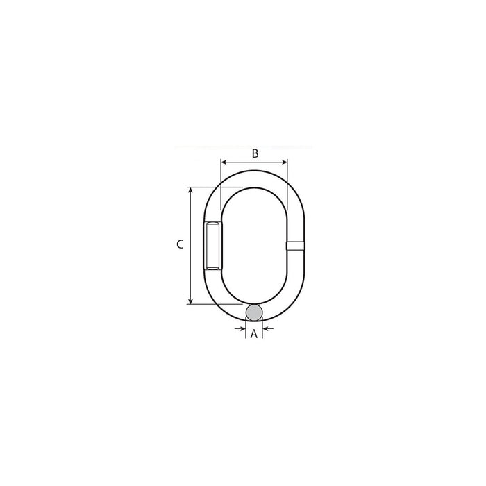 Peerless Hardware 8451100 Acco/Peerless V10 Chain Oblong Master Link, 5/8"