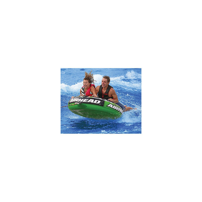 Airhead AHT22SL Inflatable 2 Person Rider Green Slice Deck Tube