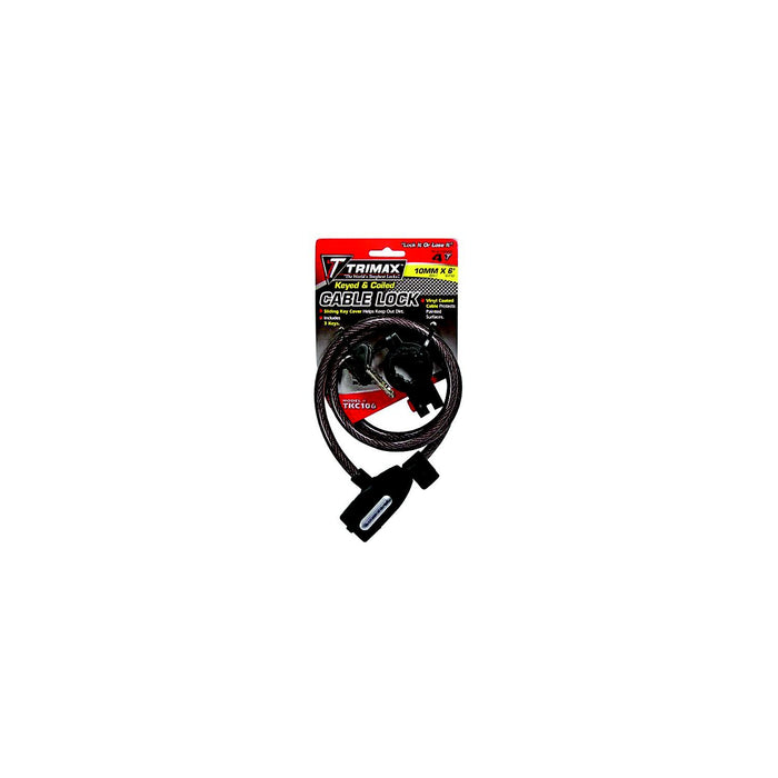 Trimax Locks TKC106 Trimax Quadra-Braid 6 x 10mm Keyed Cable Lock
