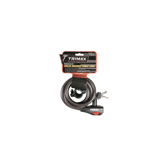 Trimax Locks TKC126 Trimax Quadra-Braid 6 x 12mm Keyed Cable Lock