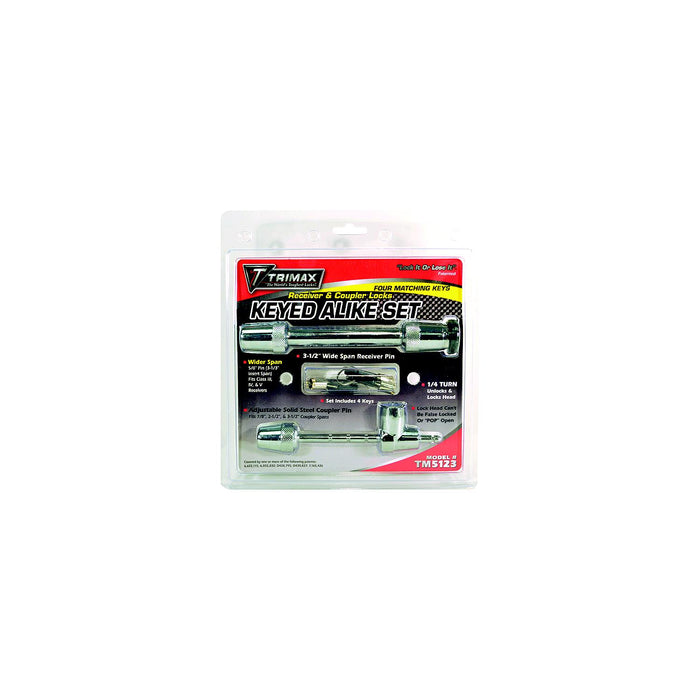 Trimax Locks TM5123 Trimax Keyed Alike Receiver & Universal Coupler Lock Set