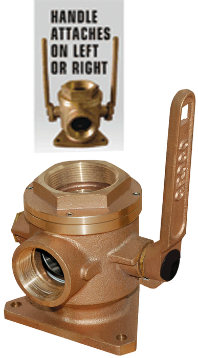 Groco SBV-2500-P 2-1/2" Safety Seacock w/2" Side Port
