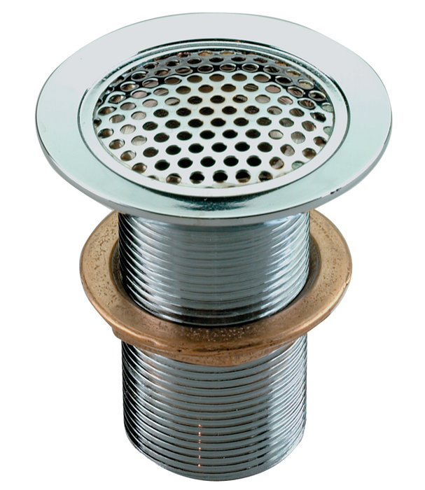 Perko 0361005CHR Flush Mount Drain For 3/4" Pipe, Chrome/Bronze
