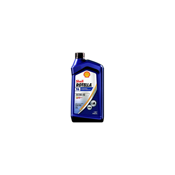 Shell Oil 550049479 Shell Rotella T6 Synthetic Heavy Duty Diesel Engine Oil, 5W-40, Qt