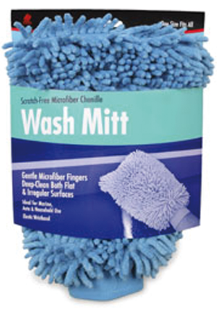 Buffalo Rags 68573 Microfiber Blue Chenille Wash Mitt
