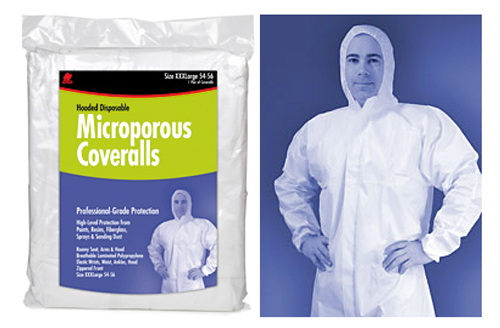 Buffalo Rags 68255 Microporous Disposable Coverall With Hood, XL