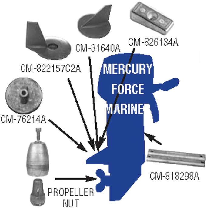 Martyr CM818298A Anode For Mercury Mercruiser