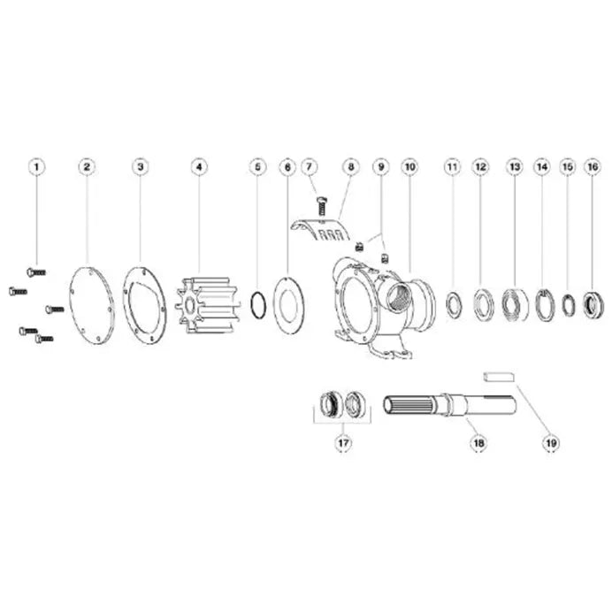 Jabsco 2551-0000 6400 & 7420 Model Pump Replacement Parts, Cam Half Thickness 6400/7420