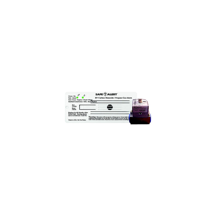 MTI 35-742-R-WT-KIT Dual CO/Propane Flush Mount Alarm, 12V 35 Series Safe-T-Alert, White, with Trim Ring & Solenoid