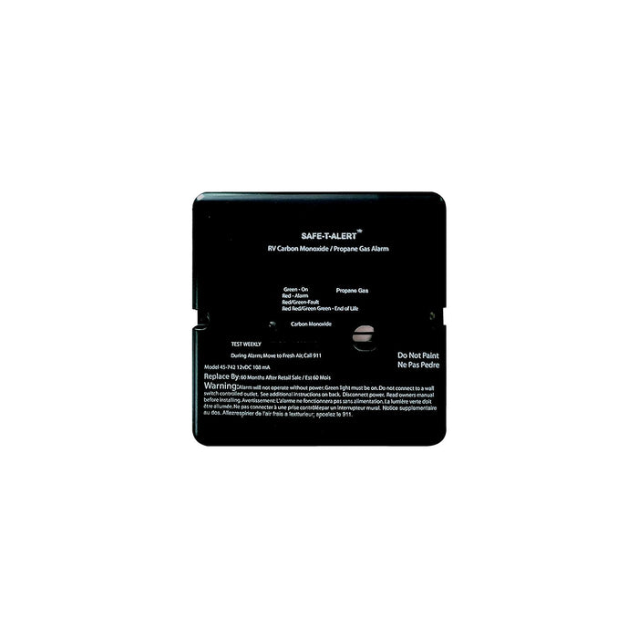 MTI Industries 45-742-BL Safe t Alert 45 Series Dual Carbon Monoxide / Propane, Alarm, Black