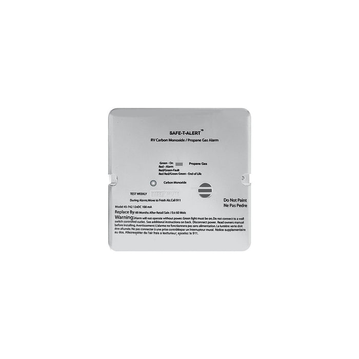 MTI Industries 45-742-WT Safe t Alert 45 Series Dual Carbon Monoxide / Propane, Alarm, White