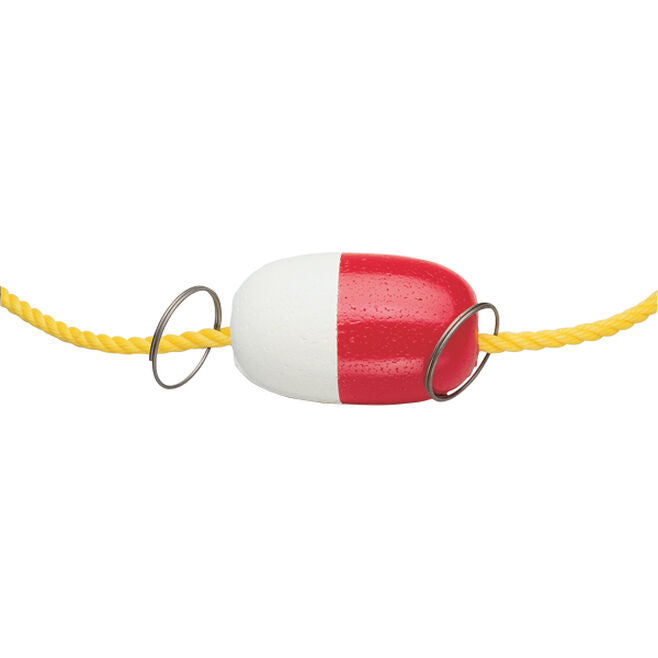 Cal-June 1504 Jim-Buoy Polystyrene Economy Rope Float 5" L Red And White