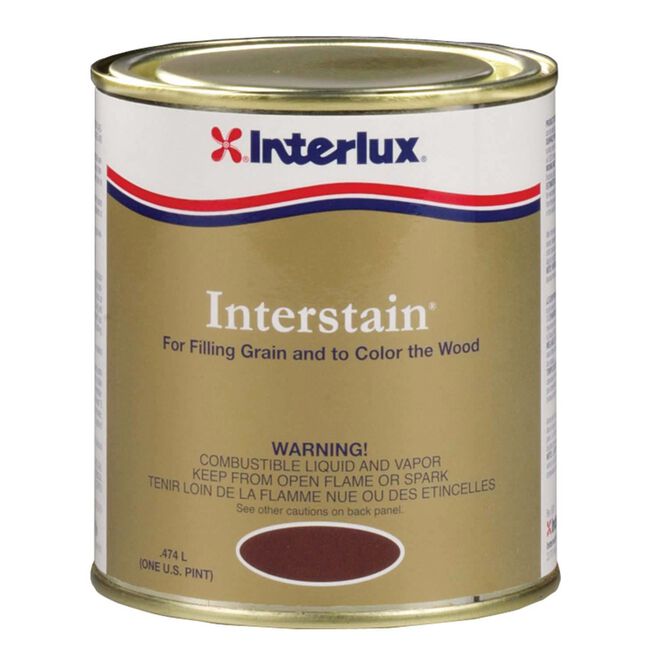 International Paint Y573/PT Interstain Wood Filler, Cc Dark Red Mahogany, Pt., 12/case