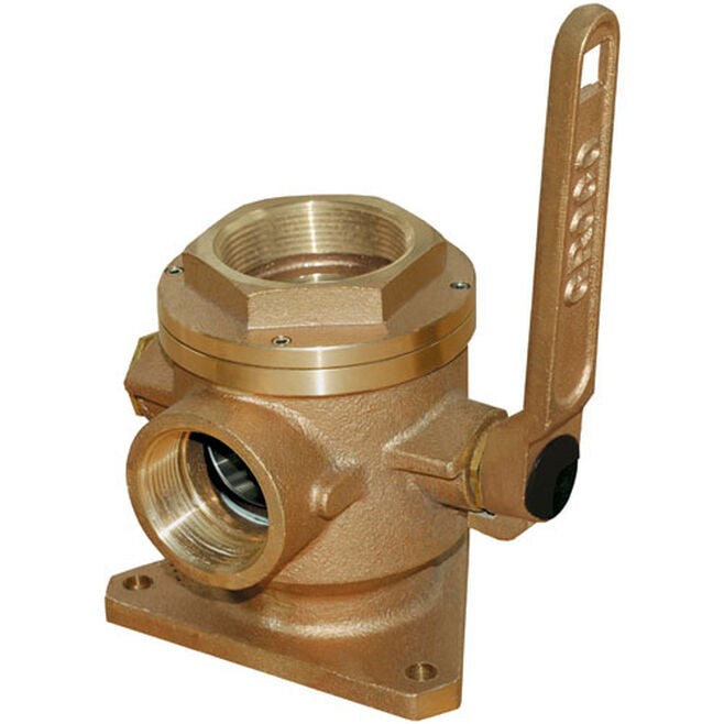 Groco SBV-1250-P 1-1/4" Safety Seacock w/1" Side Port