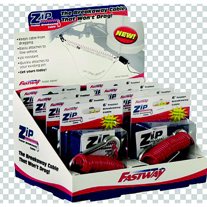 Progress Mfg 80-01-9214 Zip Breakaway Cable & Pin Display, 8ea