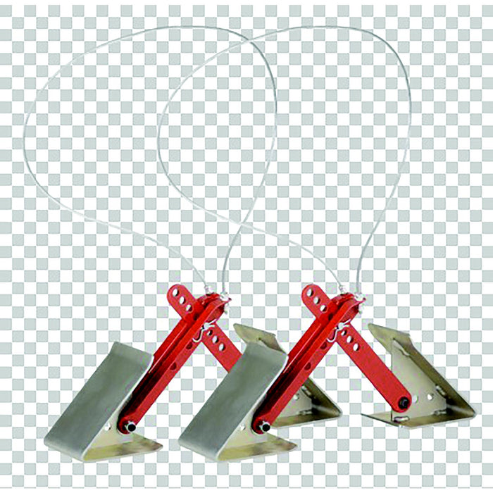 Progress Mfg 84-00-4840 OneStep Tandem Axle Wheel Chock, 16"-24", Pr.