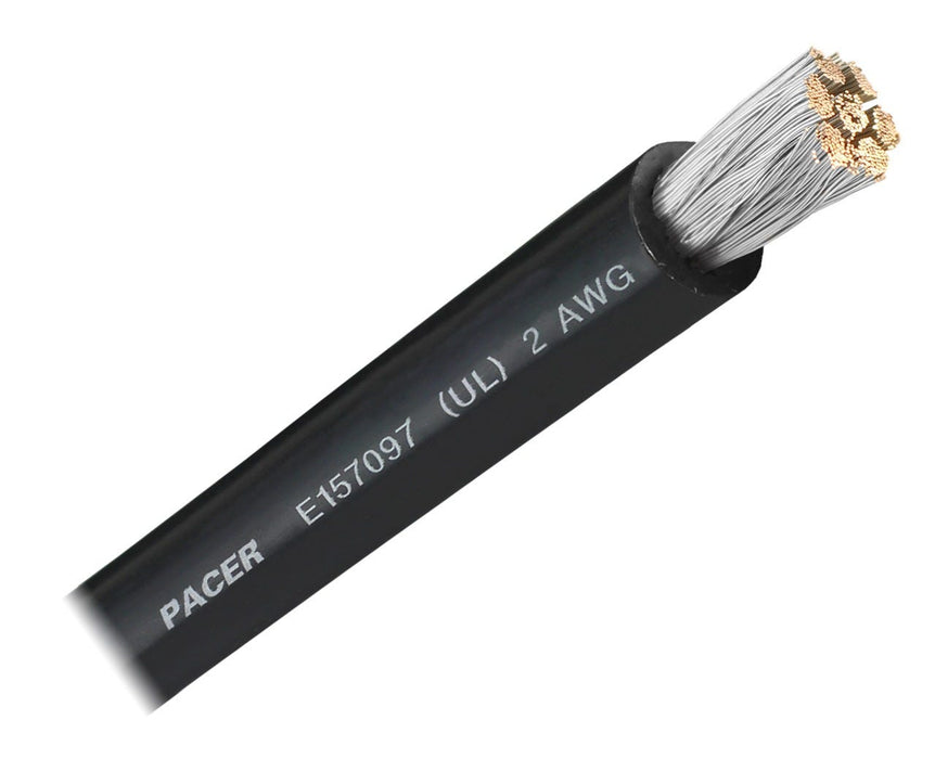 Pacer Black 2 AWG Battery Cable - 250'