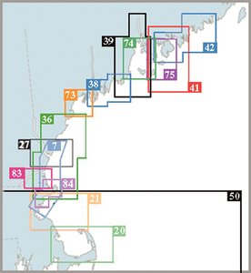 Mapa impermeable Maptech Block Island a Nantucket
