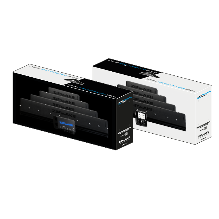 Zipwake 2012014 Series E KB600-E CHINE Dynamic Trim Control Kit Box with Two 600 mm (23.6 in) Interceptors — product view