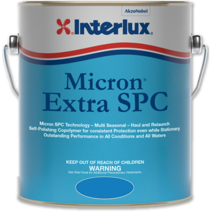 Interlux Micron Extra SPC Pintura antiincrustante de copolímero autopulimentante azul para varias estaciones (galón)