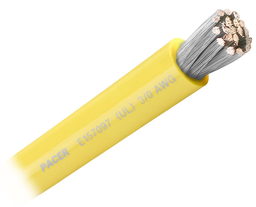 Pacer Yellow 3/0 AWG Battery Cable - 100'