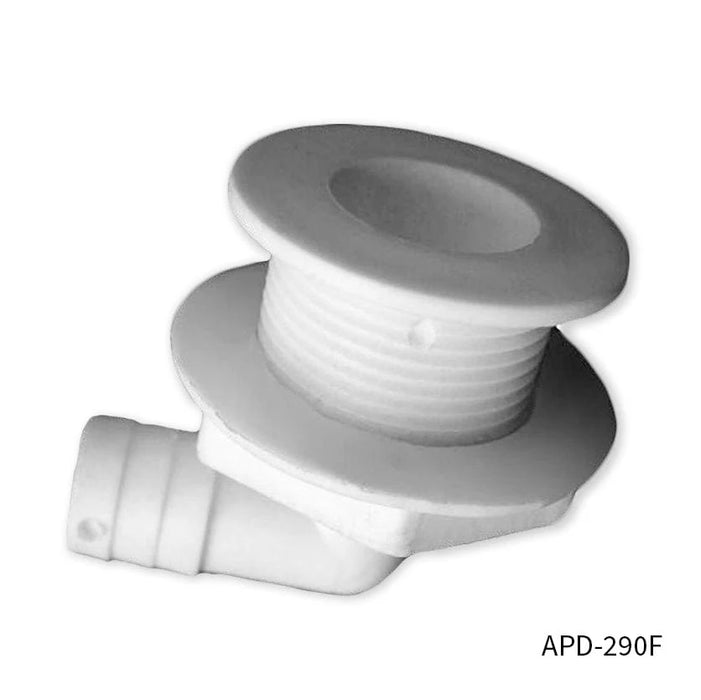 TH Marine APD-290F-DP 3/4" 90 Degree Flat All Purpose Drain - White