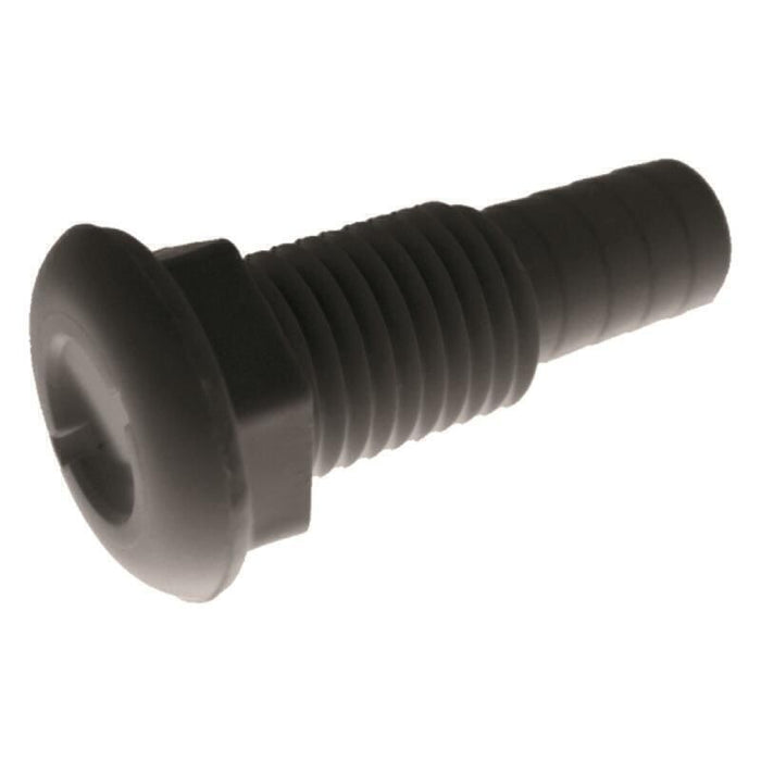 TH Marine TH-750-DP Thru Hull 3/4 Straight Black