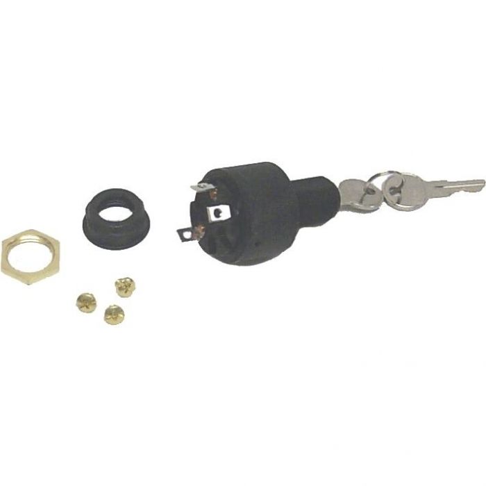 Sierra MP39780 Conventional 3 Position 5/8" Polyester 3 Screw Terminal 12V 15, Amp Ignition Starter Switch