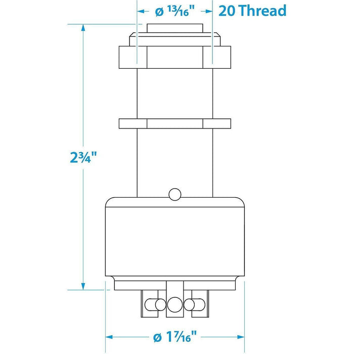 Seachoice 50-11641 3 Position Heavy Duty Ignition Starter Switch